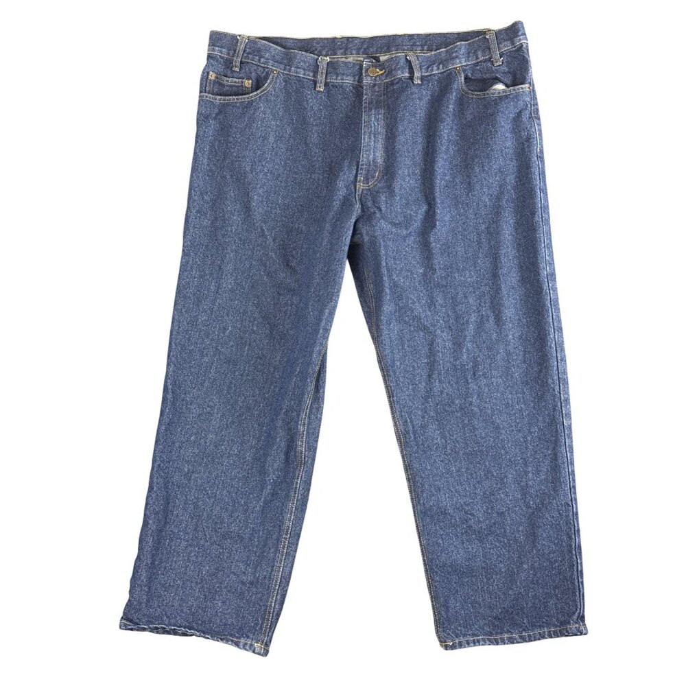 RK Brand Mens Blue Denim Jeans 46X29 Relaxed Fit 100% Cotton Work Pants